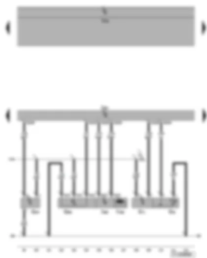 Wiring Diagram  VW TOURAN 2015 - Engine control unit - fuel pressure sender - regulating flap control unit - regulating flap position control motor - regulating flap potentiometer - intake air temperature sender - intake manifold pressure sender