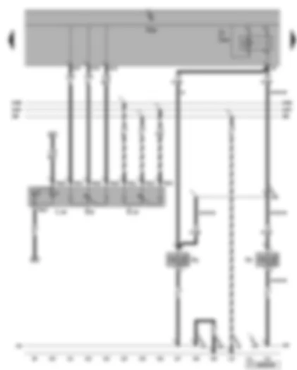 Wiring Diagram  VW TOURAN 2015 - Switch and instrument illumination regulator - headlight range control adjuster - dual one horn relay - horn relay - bass horn - treble horn