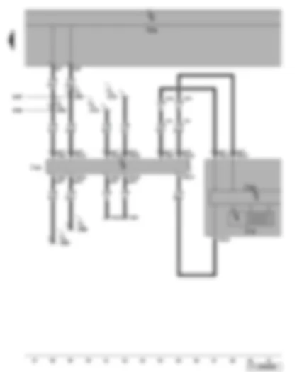 Wiring Diagram  VW TOURAN 2009 - Dash panel insert - data bus diagnostic interface - multifunction display - self-diagnosis connection