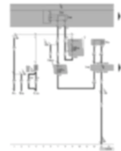 Wiring Diagram  VW TOURAN 2008 - Parking aid control unit - rear parking aid warning buzzer - terminal 15 voltage supply relay 2