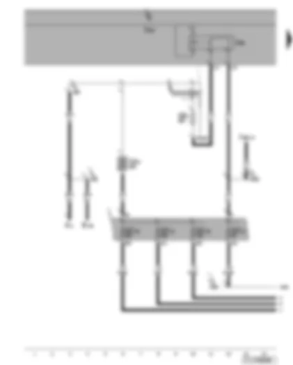 Wiring Diagram  VW TOURAN 2009 - Terminal 15 voltage supply relay 2