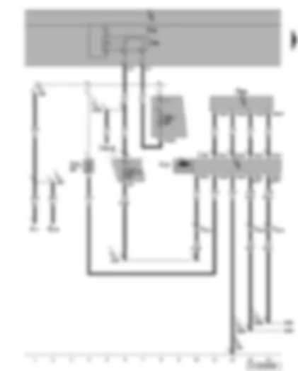 Wiring Diagram  VW TOURAN 2009 - Power steering control unit - electromechanical power steering motor - steering moment sender - relay 2 for voltage supply of terminal 15