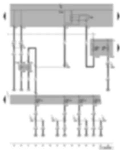 Wiring Diagram  VW TOURAN 2012 - Terminal 50 voltage supply relay - terminal 15 voltage supply relay 2