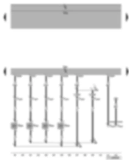 Wiring Diagram  VW TOURAN 2013 - Engine control unit - unit injector valves