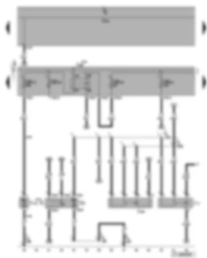 Wiring Diagram  VW TOURAN 2015 - Fuel pump relay - fuel supply relay - fuel gauge sender - fuel pump - secondary air pump relay - secondary air pump motor