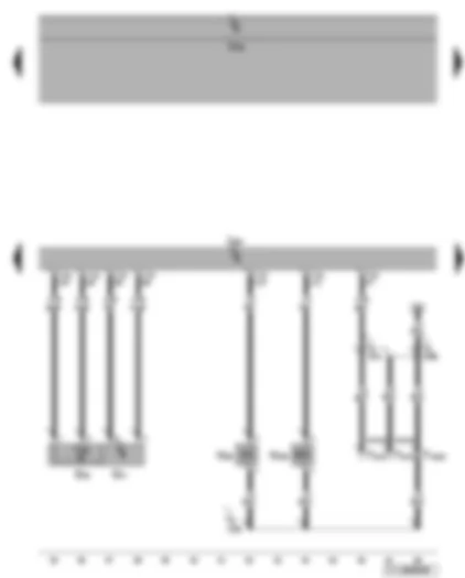Wiring Diagram  VW TOURAN 2009 - Intake air temperature sender - intake manifold pressure sender - solenoid valve for activated charcoal filter - variable intake manifold changeover valve