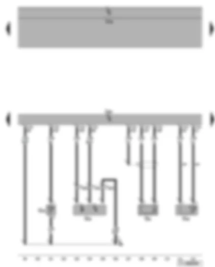 Wiring Diagram  VW TOURAN 2015 - Engine control unit - Hall sender - knock sensor - coolant temperature sender - radiator outlet coolant temperature sender