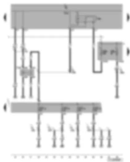 Wiring Diagram  VW TOURAN 2011 - Terminal 50 voltage supply relay - terminal 15 voltage supply relay 2