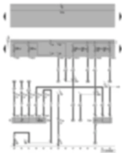 Wiring Diagram  VW TOURAN 2015 - Fuel gauge sender - fuel pump - fuel pump switch-off relay