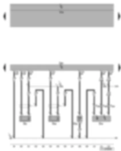 Wiring Diagram  VW TOURAN 2009 - Engine control unit - knock sensors - coolant temperature sender - Hall sender