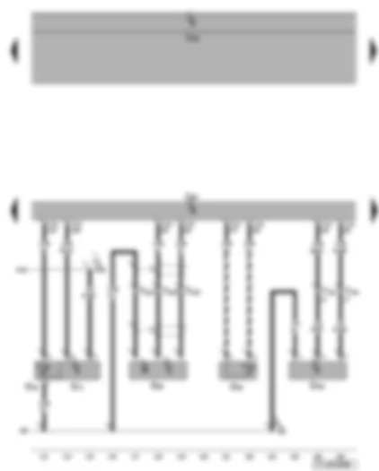 Wiring Diagram  VW TOURAN 2015 - Engine control unit - intake manifold pressure sender - engine speed sender - radiator outlet coolant temperature sender - intake air temperature sender - gas rail sensor