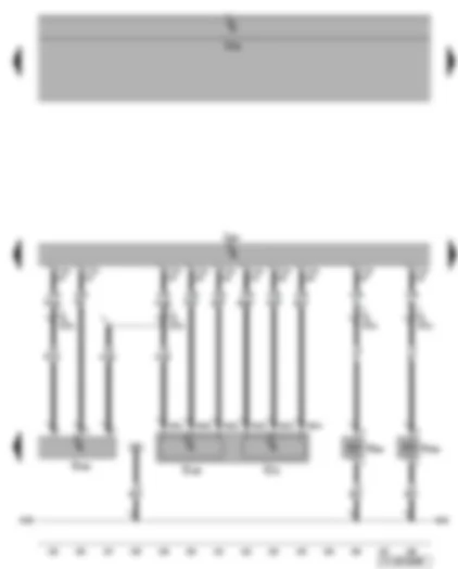 Wiring Diagram  VW TOURAN 2015 - Engine control unit - fuel tank pressure sensor - accelerator position sender - fuel tank shut-off valve 1 and 2