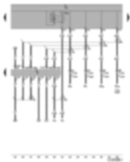 Wiring Diagram  VW TOURAN 2010 - Accident data memory - dual tone horn relay
