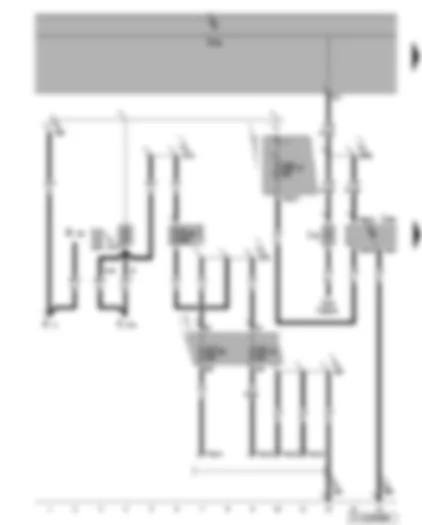 Wiring Diagram  VW TOURAN 2009 - Fuses - voltage supply for loading aid