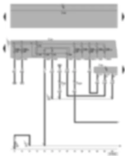 Wiring Diagram  VW TOURAN 2003 - Simos control unit - terminal 30 voltage supply relay