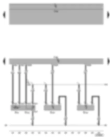 Wiring Diagram  VW TOURAN 2004 - Motronic control unit - engine speed sender - exhaust gas recirculation potentiometer - fuel pressure sender - exhaust gas recirculation valve - fuel pressure sender for low pressure
