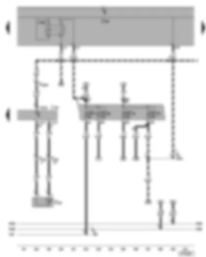 Wiring Diagram  VW TOURAN 2003 - Simos control unit - radiator outlet coolant temperature sender - terminal 15 voltage supply relay 2