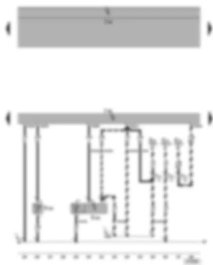 Wiring Diagram  VW TOURAN 2004 - Motronic control unit - exhaust gas temperature sender 1 - brake servo pressure sensor