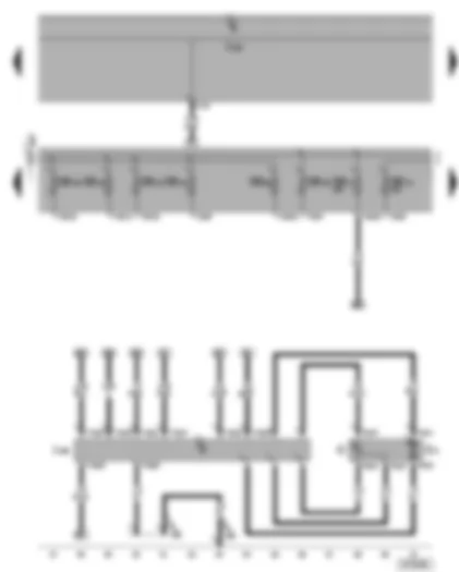 Wiring Diagram  VW TOURAN 2005 - Fuel pump control unit - fuel gauge sender - fuel pump