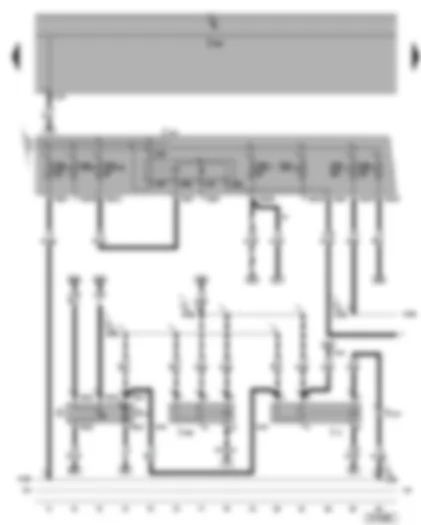 Wiring Diagram  VW TOURAN 2004 - Terminal 30 voltage supply relay - fuel pump relay - fuel supply relay - fuel pump relay - fuel gauge sender - fuel pump