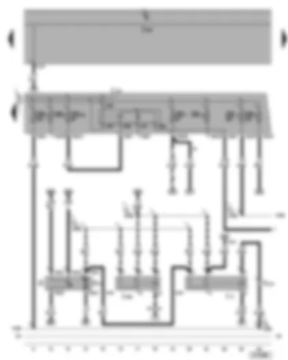 Wiring Diagram  VW TOURAN 2005 - Terminal 30 voltage supply relay - fuel pump relay - fuel supply relay - fuel pump relay - fuel gauge sender - fuel pump