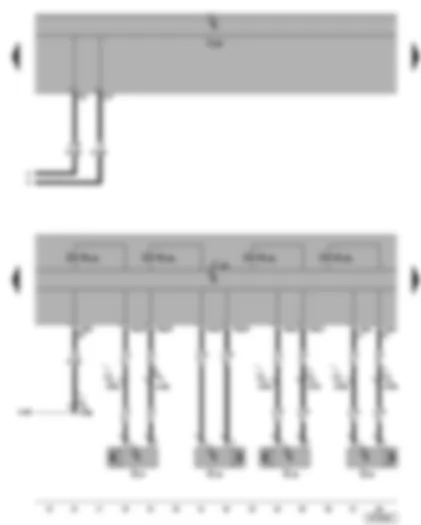 Wiring Diagram  VW TOURAN 2005 - ABS control unit - speed sensor