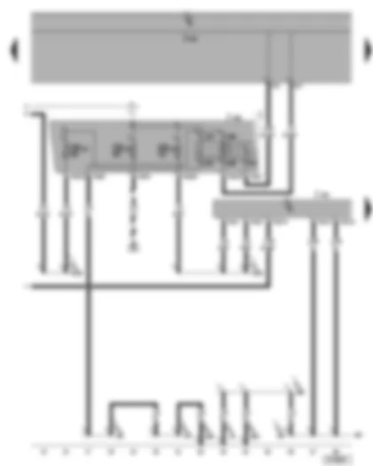 Wiring Diagram  VW TOURAN 2003 - Data bus diagnostic interface - terminal 15 voltage supply relay