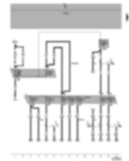 Wiring Diagram  VW TOURAN 2004 - Battery - onboard power supply control unit - fuses