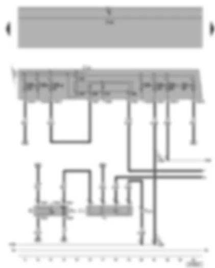 Wiring Diagram  VW TOURAN 2004 - Terminal 30 voltage supply relay - fuel pump relay - fuel gauge sender - fuel pump