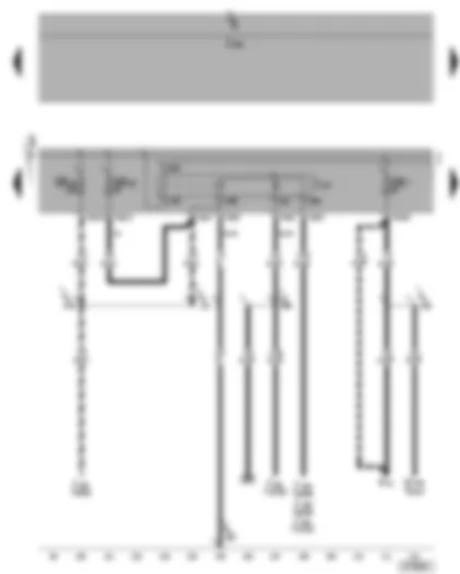 Wiring Diagram  VW TOURAN 2005 - Terminal 30 voltage supply relay - fuses SB7 - SB26