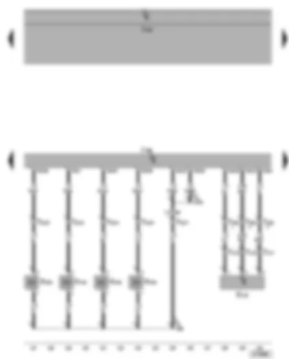 Wiring Diagram  VW TOURAN 2003 - Diesel direct injection system control unit - unit injectors - fuel composition sender