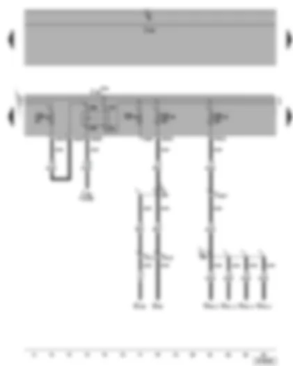 Wiring Diagram  VW TOURAN 2003 - Fuel pump relay - fuse SB32 - SB42 - SB44 - SB45