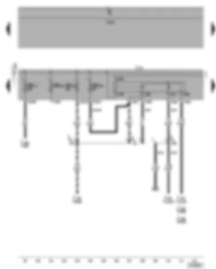 Wiring Diagram  VW TOURAN 2005 - Terminal 30 voltage supply relay - fuse SB17 - SB26 - SB50