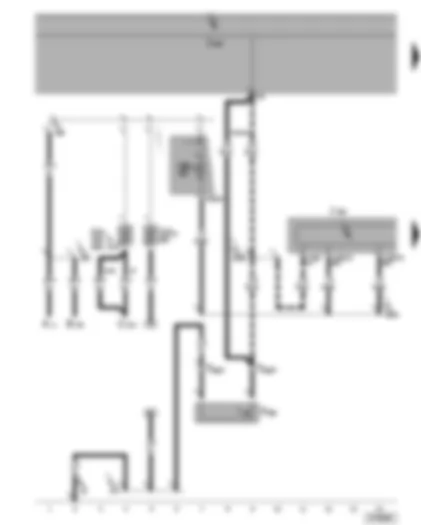 Wiring Diagram  VW TOURAN 2004 - Control unit with display for radio and navigation system - bonnet contact switch