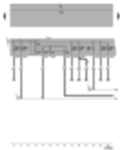 Wiring Diagram  VW TOURAN 2004 - Terminal 30 voltage supply relay