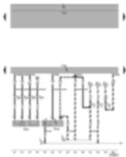 Wiring Diagram  VW TOURAN 2006 - Motronic control unit - brake servo pressure sensor - Lambda probe 3 after catalytic converter