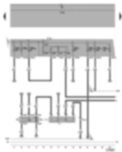 Wiring Diagram  VW TOURAN 2006 - Terminal 30 voltage supply relay - fuel pump relay - fuel gauge sender - fuel pump