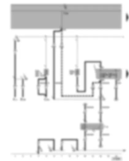 Wiring Diagram  VW TOURAN 2005 - Fresh air blower relay - fuses SA1 - SA6 - SC22 - SC52