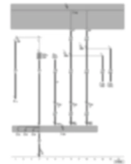 Wiring Diagram  VW TOURAN 2007 - Auxiliary air heater control unit - auxiliary air heater element