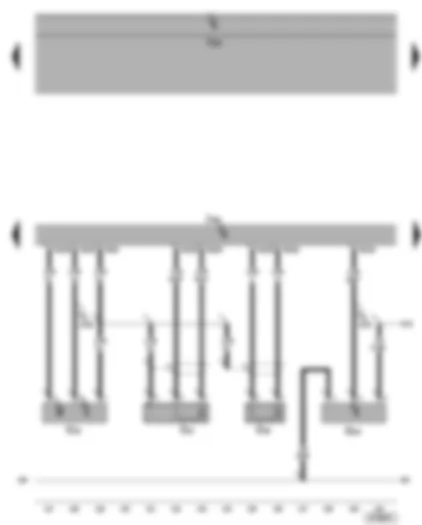Wiring Diagram  VW TOURAN 2006 - Engine control unit - engine speed sender - knock sensors - fuel pressure sender