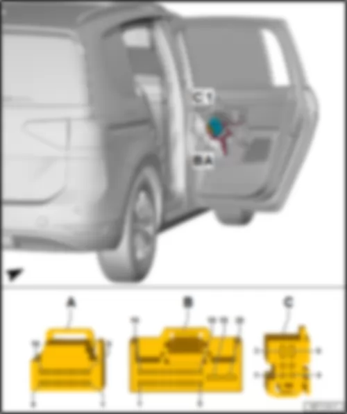 VW TOURAN 2016 Rear right door control unit J389