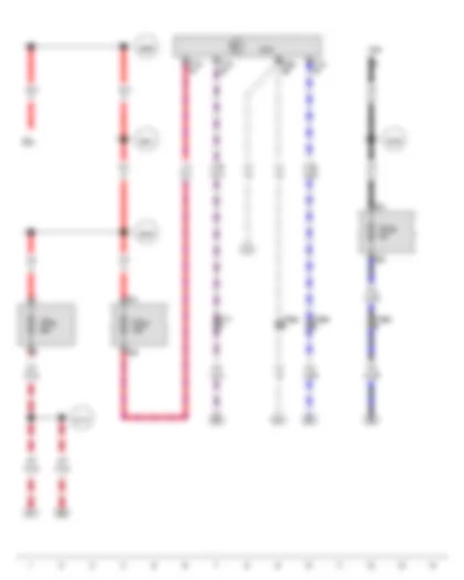 Wiring Diagram  VW TRANSPORTER 2011 - Terminal 15 voltage supply relay - Onboard supply control unit - Fuse 20 on fuse holder C - Fuse 28 on fuse holder C - Fuse 55 in fuse holder F