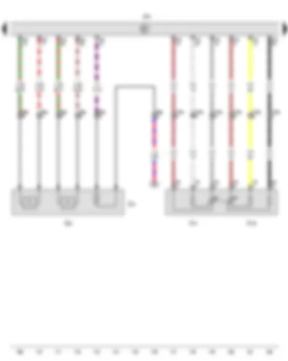 Wiring Diagram  VW TRANSPORTER 2010 - Lambda probe - Accelerator position sender - Accelerator position sender 2 - Engine control unit - Lambda probe heater