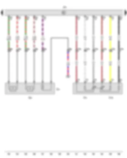 Wiring Diagram  VW TRANSPORTER 2011 - Lambda probe - Accelerator position sender - Accelerator position sender 2 - Engine control unit - Lambda probe heater