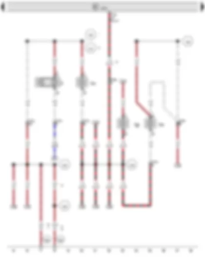 Wiring Diagram  VW TRANSPORTER 2010 - Onboard supply control unit - Additional brake light bulb - Number plate light