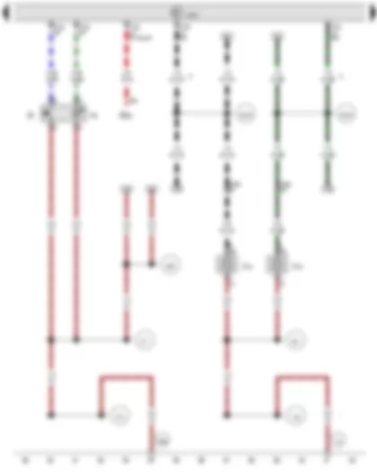 Wiring Diagram  VW TRANSPORTER 2010 - Hazard warning light switch - Onboard supply control unit - Indicator lamp for hazard warning light - Left turn signal repeater bulb - Right turn signal repeater bulb - Fuse 36 on fuse holder B