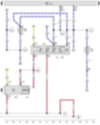 Wiring Diagram  VW TRANSPORTER 2010 - Switch and instrument illumination regulator - Headlight range control regulator - Onboard supply control unit - Front right headlight - Fuse 11 on fuse holder B - Fuse 35 on fuse holder B - Right headlight range control motor