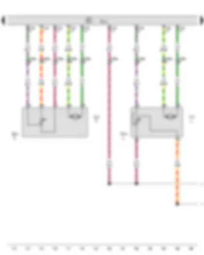 Wiring Diagram  VW TRANSPORTER 2011 - Rear fresh air blower switch - Potentiometer for rear temperature flap motor - Rear temperature flap control motor