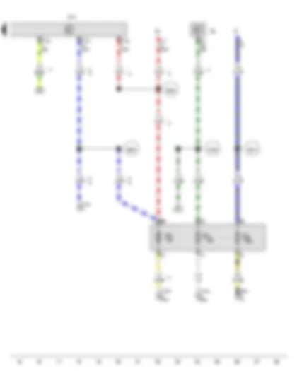 Wiring Diagram  VW TRANSPORTER 2011 - Light switch - Headlight dipper and flasher switch - Onboard supply control unit - Fuse 4 in fuse holder F - Fuse 5 in fuse holder F - Fuse 6 in fuse holder F
