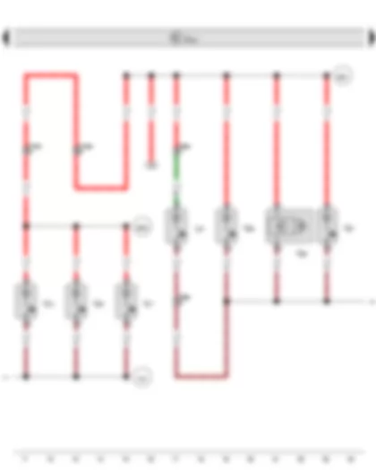 Wiring Diagram  VW TRANSPORTER 2010 - Operating and display unit for camping equipment - Map reading light bulb - Rear right reading light - Right interior light - Rear right interior light - Kitchenette light 1 - Kitchenette light 2 - Kitchenette light 3